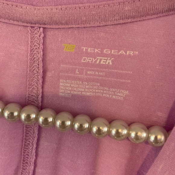 Tek Gear Lilac DryTek Space Dye Short Sleeve Tee - Picture 3 of 4